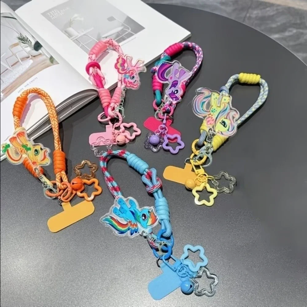 My Little Pony Rainbow Dash Phone Lanyard Charm Braided Rope Keychain MLP Blue